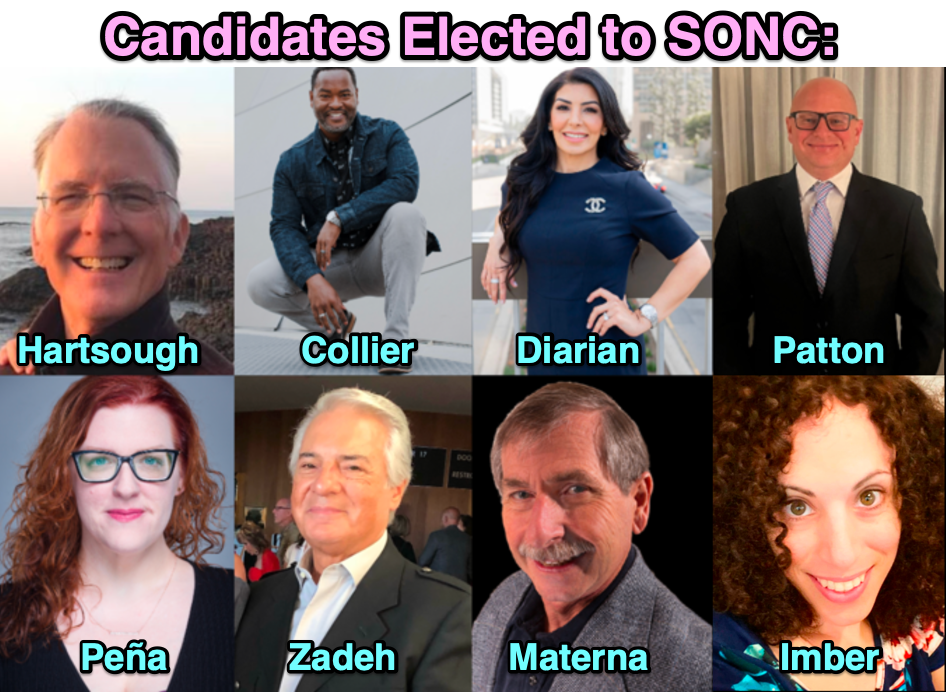Photos of Candidates elected to SONC in 2023