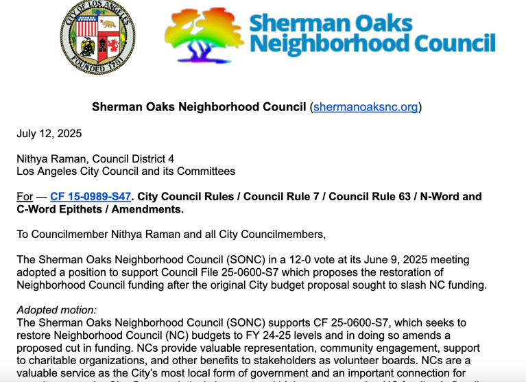 SONC Supports Proposed Restoration of NC Funding